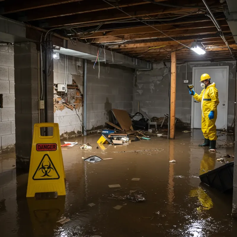 Flooded Basement Electrical Hazard in Somerset County, MD Property