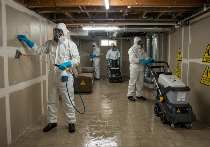 Basement Moisture Removal and Structural Drying process in Somerset County, MD